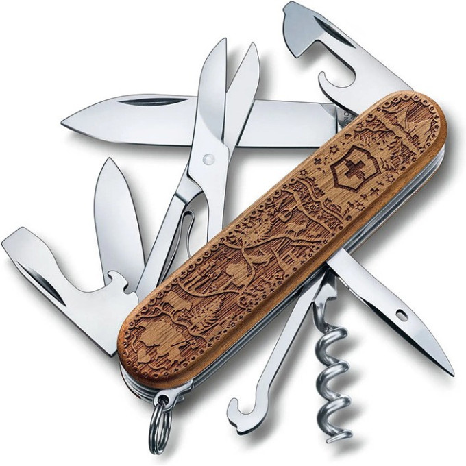 Нож-брелок Vix Climber Wood Swiss Spirit Special Edition 2021, 1.3701.63L21